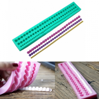 3D Korn-Perlen-Silikon-Fondant-Form-Kuchen-Rand-Dekoration