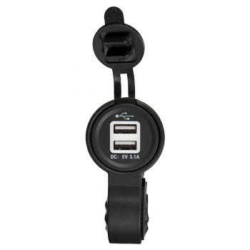 12 / 24V Motorrad Dusl USB 2.1A + 1A Zigarette Ladegerät Adapter