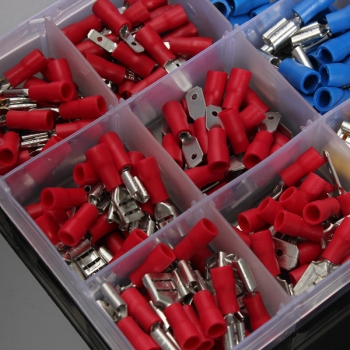 Soloop 280Pcs 2.8-6.3mm Verschiedene Crimp Spaten Isolierte Terminal-Steckverbinder