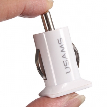 USAMS 3.1A Universal Mini Dual 12V USB Auto Car Charger Socket Adapter For iPhone Samsung