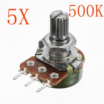 5pcs 200v 0.2w 500k Ohm potentiometers einzeln geradlinig