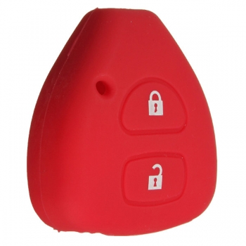 2 Knopf Silikon Schlüssel Halter Schutz Abdeckungs Fall für Toyota Yaris