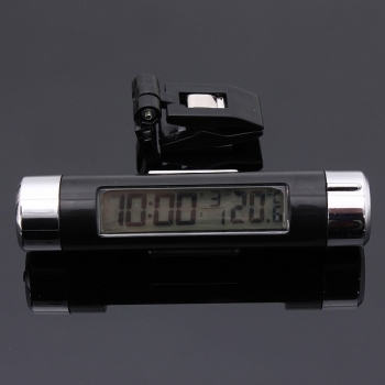 Auto Digital LCD Display Temperatur Thermometer Monitor Time Clock