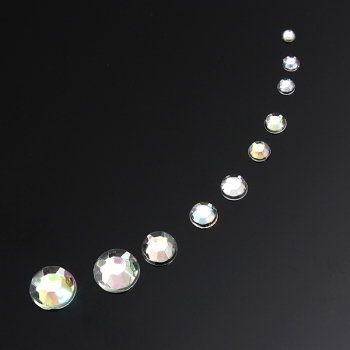 6 Größe 3D Kristall Glitter Strass Nail Art Deko  Rad