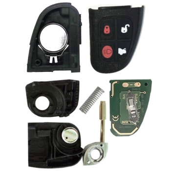 4 Knopf Fernschlüsselkasten Shell FOB ungeschnittenes Blatt Für Jaguar X Type S