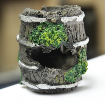Aquarium Miniature Resin Barrel Ornament Fish Tank Cave Landschaftsbau