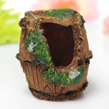 Aquarium Miniature Resin Barrel Ornament Fish Tank Cave Landschaftsbau