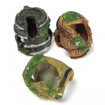 Aquarium Miniature Resin Barrel Ornament Fish Tank Cave Landschaftsbau