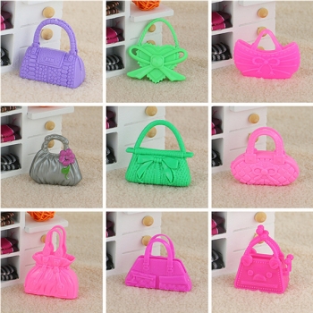 10pcs mischen Mode Zusatz-Handtasche für die barbie Puppe süßes Spielzeug