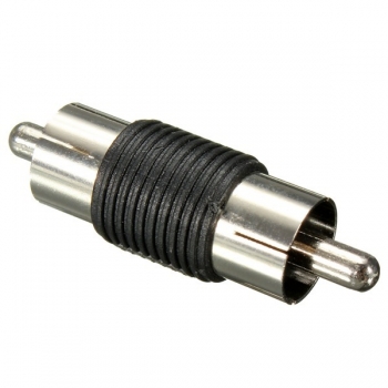 Stecker auf Stecker Cinch Kupplung AV Audio Adapter Verbindungsstück Nickel