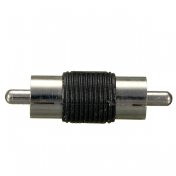 Stecker auf Stecker Cinch Kupplung AV Audio Adapter Verbindungsstück Nickel