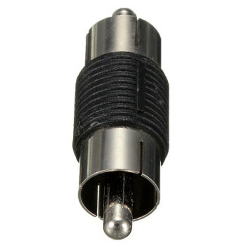 Stecker auf Stecker Cinch Kupplung AV Audio Adapter Verbindungsstück Nickel