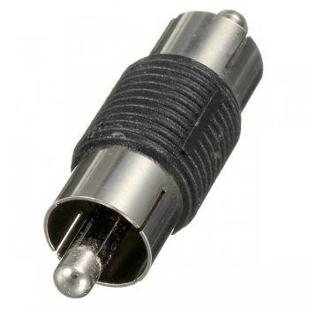 Stecker auf Stecker Cinch Kupplung AV Audio Adapter Verbindungsstück Nickel
