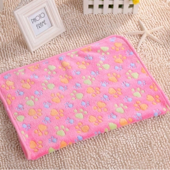 Haustier Tatzen Druck Hundewelpen Katze weiche Fleece Blanket Schlafmatte Winter