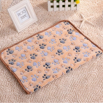 Haustier Tatzen Druck Hundewelpen Katze weiche Fleece Blanket Schlafmatte Winter