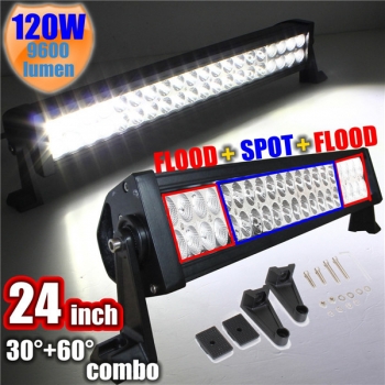 12V 120W 24Inch LED Spot Flut Combo Ausfahrt Straße Boot Lampe