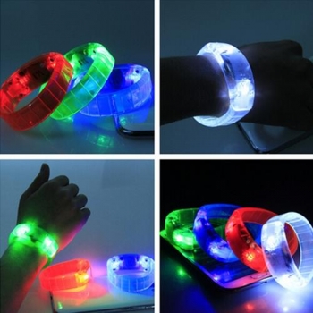 Voice Control LED Licht glüht Armbänder Armband Armband Party Konzert