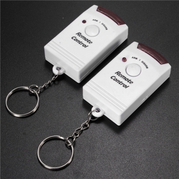 Wireless Motion Sensor Alarm IR Infrarot Detektor 2 Remote Control