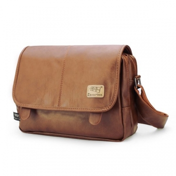 Mens Fashion weichem Kunstleder Messenger Reisen Umhängetasche