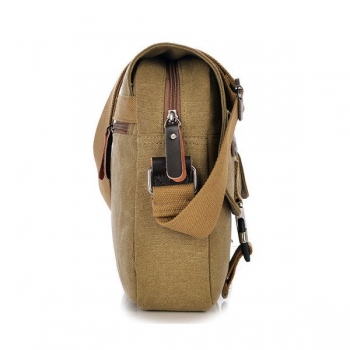 Mens Vintage Leinwand im Freien Kurier Schulter Umhängetasche