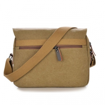 Mens Vintage Leinwand im Freien Kurier Schulter Umhängetasche