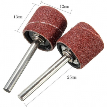 100pcs 1/2 Zoll Schleifmaschinen Schleifpapier Sleeves mit 2 Dorne