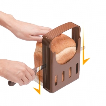 Bread Loaf Cut Toast Hobel Cutter Slicing Buch Küche Werkzeug 