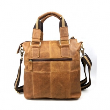 Echtes Leder Männer Schulter Beutel Aktenkoffer Business Messenger Bags