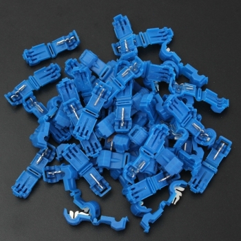 Excellway® TC01 50 Stüke Blaues Schnell Verbindungskabel Messklemme Und Female Spade Connector Verbinder Satz
