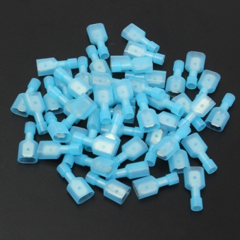 Excellway® TC01 50 Stüke Blaues Schnell Verbindungskabel Messklemme Und Female Spade Connector Verbinder Satz