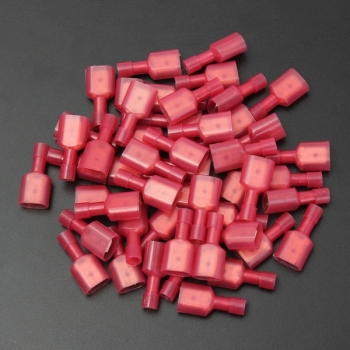 Excellway® TC01 50pcs rotes schnelles Spleißdraht-Terminal und männliches Spaten-Verbindungsstück-Satz