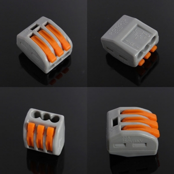 Excellway® ET25 2/3/5 Pins 32A Federzugklemmleiste Elektrischer Kabeldrahtanschluss