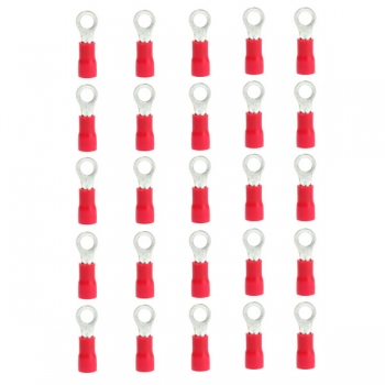 25pcs haben rote Gummi-PVCterminals Ringstecker-RC 0.5-1.5mm ² isoliert