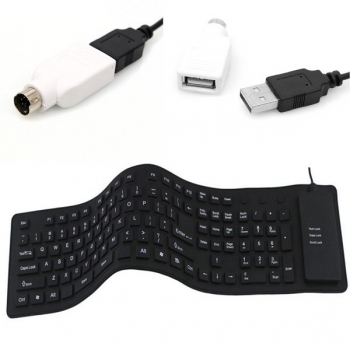 USB flexible faltbare Stille Silicon Tastatur für Tablet Computer 