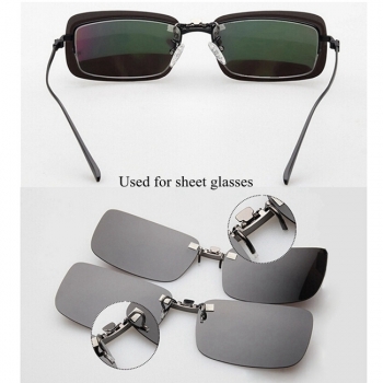 Polarisierter Clip auf Sonnenbrille Sonne Glas Fahren Nachtsicht Objektiv für Kunststoffrahmen Gläser