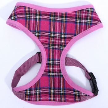 Schöne einstellbare Soft Tartan Kult Puppy Hundegeschirr aus Air Mesh Hundegeschirr