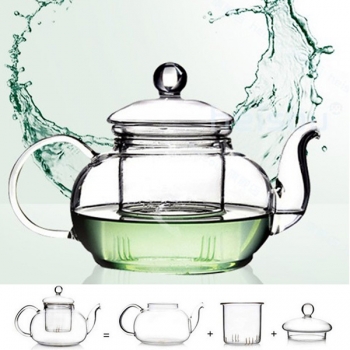 350ml-1000ml heizen widerstandsfähige Glasteekanne mit dem infuser Kaffeeteeblatt