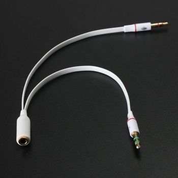 3.5mm Audio Mic Y Splitter Kabel Kopfhörer Adapter Female zu 2 männlich