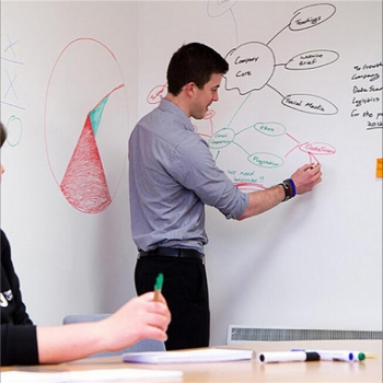 Entfernbare Vinylwand Aufkleber Tafel Weiß Decals + Black Pen