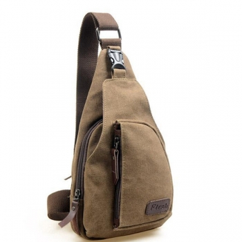 Mann Segeltuch Rucksack Schulter Beutel Wandern Tasche