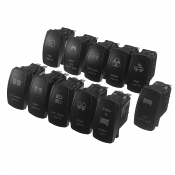 12v hat LED von hinten beleuchteter Doppellaser arb sorgsamer Rockerschalter geätzt