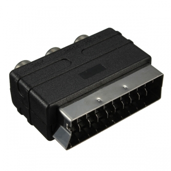 SCART Stecker auf 3 RCA Buchse AV Audio Video Adapter Konverter für TV DVD