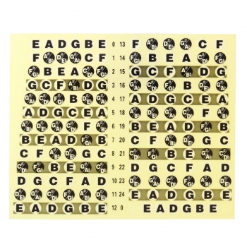 Gitarren Hals Griffbrett Hinweis Karte Fret Sticker Lables Decals Erfahren Griffbrett 
