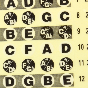 Gitarren Hals Griffbrett Hinweis Karte Fret Sticker Lables Decals Erfahren Griffbrett 