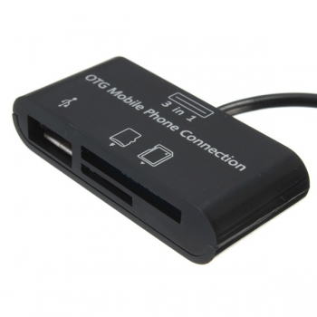 3 In 1 Mikro-Leser-Adapter USB-OTG-Kartenleser für Tablet-Handy