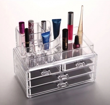 Plexiglas kosmetische Display Speicher Organisator Container mit 4 Schubladen