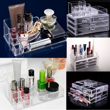Plexiglas kosmetische Display Speicher Organisator Container mit 4 Schubladen