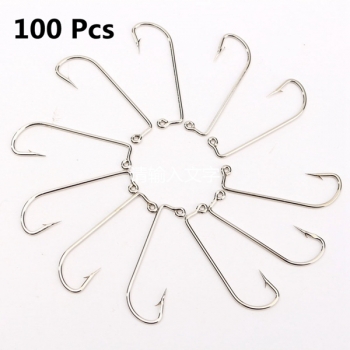 ZANLURE 100Pcs Jig große Angelhaken einzigen Angelhaken Angelgerät 5 Größe