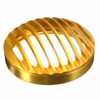 6inch Motorrad Einschuss Halogen Scheinwerfer Grillabdeckung Goldene CNC Aluminum Für Harley