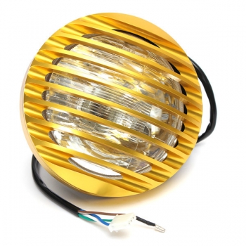 6Zoll Goldene Motorrad Autocycle Autobike Halogen Scheinwerfer Licht für Harley